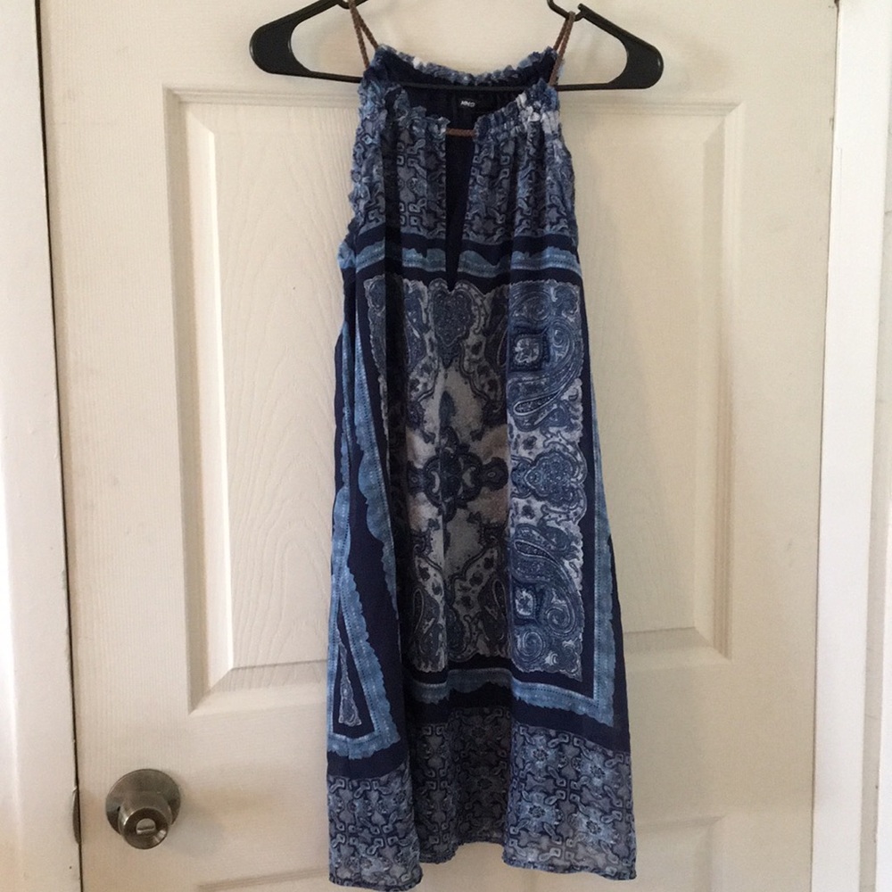 My blue paisley print shift dress.